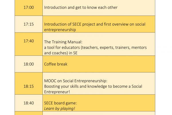 SECE Multiplier Event AGENDA VAEV-2